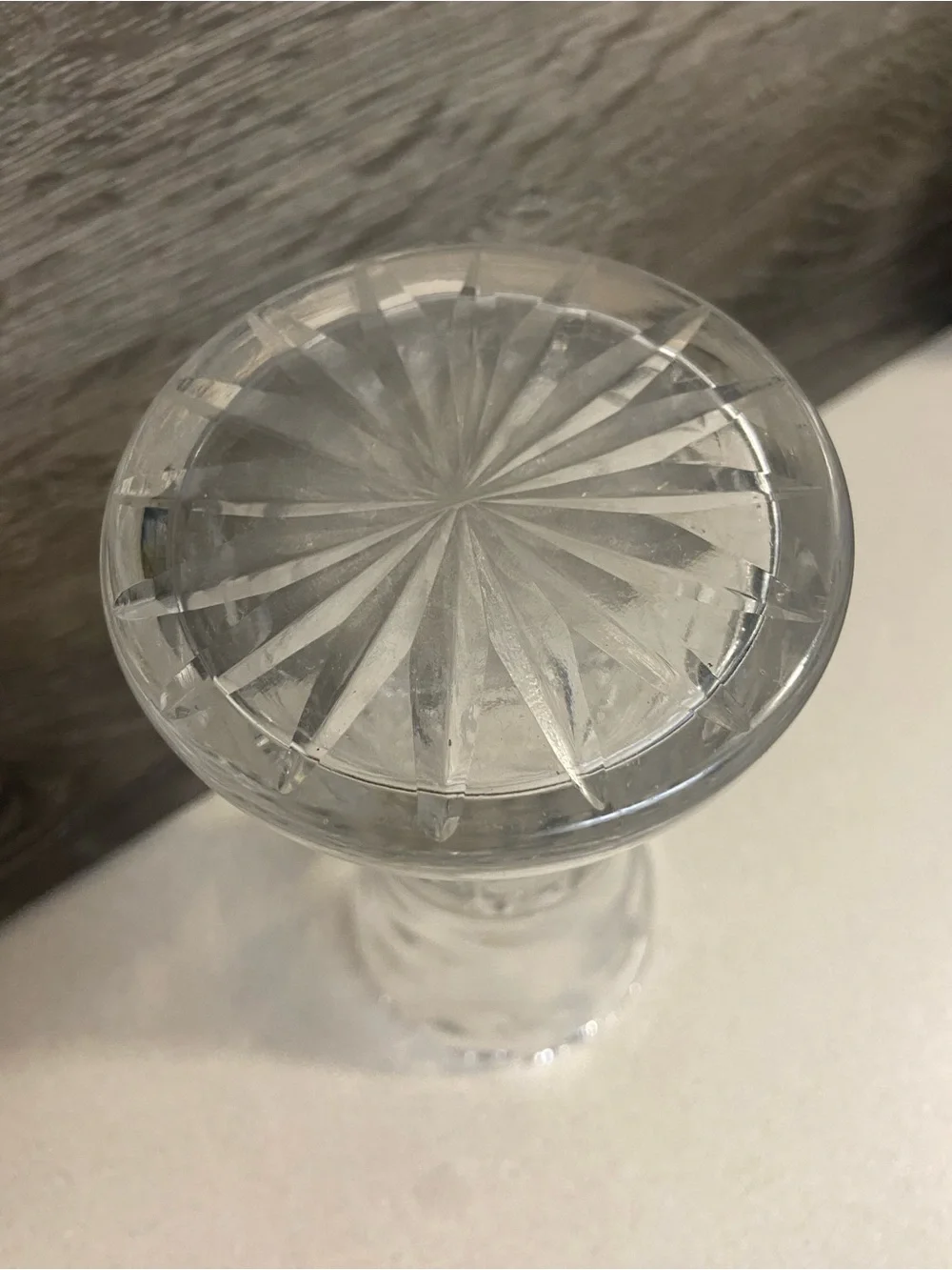 8” Antique American Brilliant Period Cut Glass Hourglass Vase Daisy Pattern